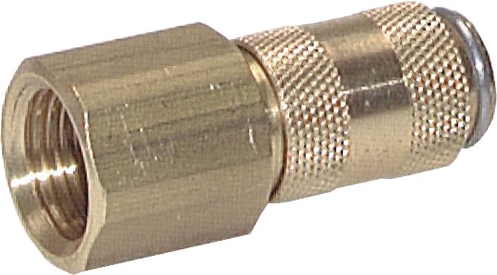 Exemplary representation: Coupling socket with female thread, brass